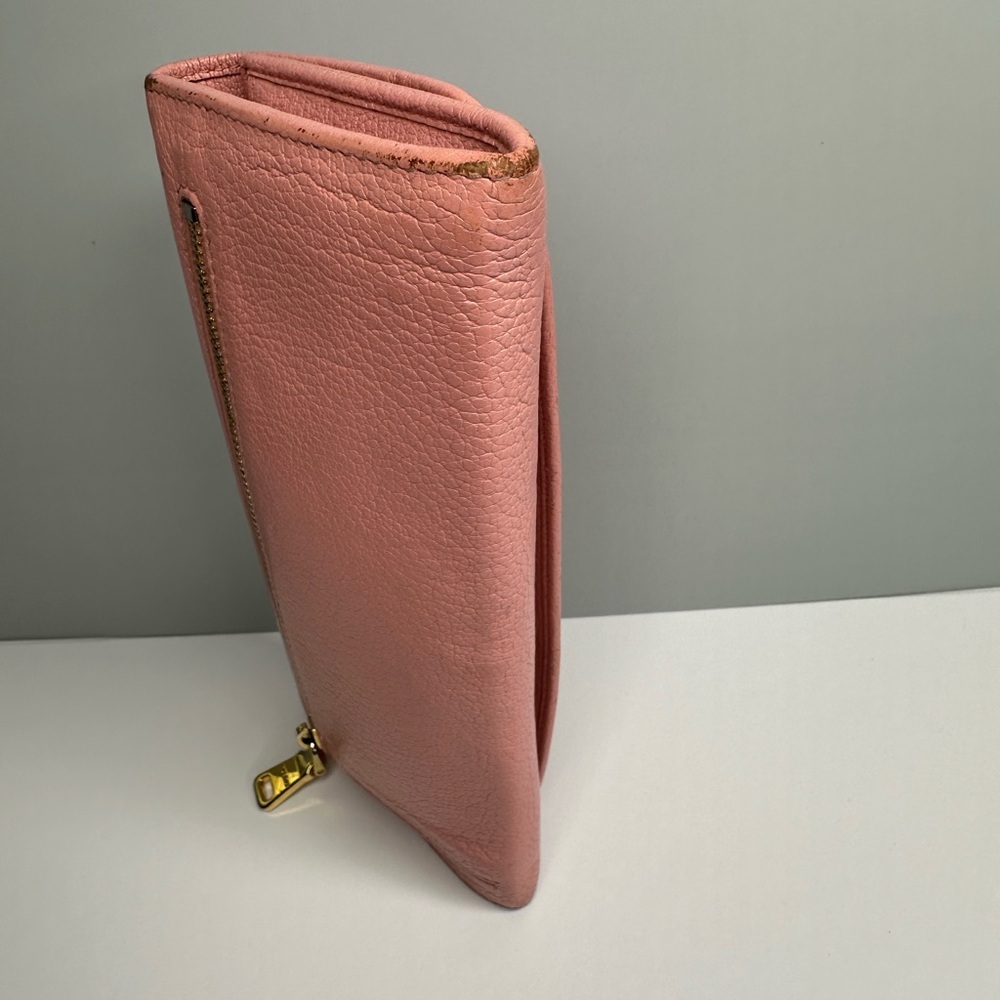 Miu Miu Pink Madras Leather Long Wallet - Picture 12 of 13